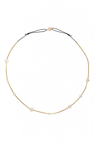 colier cu perle de cultura si elemente din gold filled de 14k/20