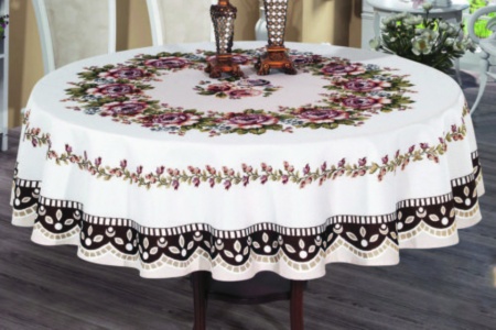 Fata de masa rotunda Goblen 3D, 160 cm - cod STR-087