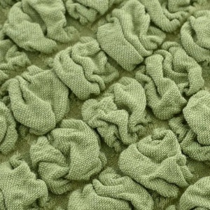 Husa elastica si creponata pentru coltar, cu volanas, culoare Crem