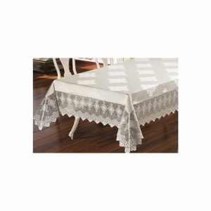 Fata de masa cu dantela, 160 x 220 cm, culoare crem, Yagmur