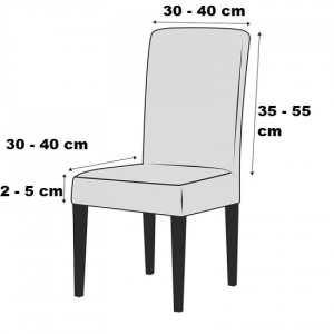 Set 6 huse pentru scaune, elastice si catifelate, culoare Cappuccino
