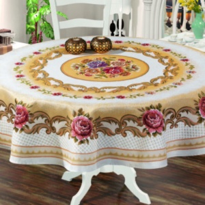 Fata de masa rotunda Goblen 3D, 160 cm - cod STR-103