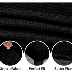 Set 6 huse elastice pentru scaune culoare Negru