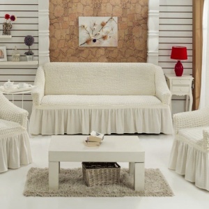 Set huse canapea 3 Locuri si doua fotolii - 3.1.1. - Crem