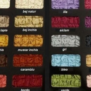 Husa elastica si creponata pentru coltar, cu volanas, culoare Bej Natur