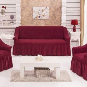 Set huse canapea 3 Locuri si doua fotolii - 3.1.1. - Bordo