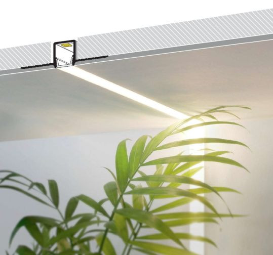 Profil Led Ncastrat Hide Aluminiu Neanodizat Lungime M