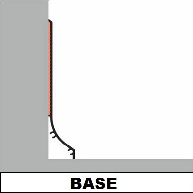 Profil aluminiu plintă Base, Aluminiu anodizat, lungime 2m