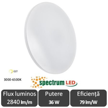 Plafonieră  Smart Spectrum Nymphea 36W Wifi CCT
