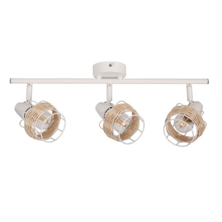CORP ILUMINAT ACA LIGHTING GN19S3WH METAL ALB RATAN NATUR E14