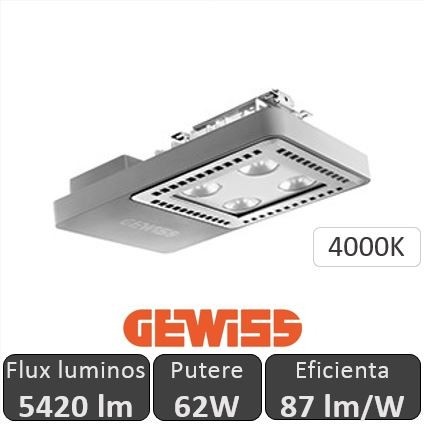 Gewiss - Proiector LED industrial Smart4LED 62W, alb-neutru