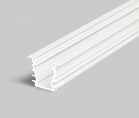 Profil LED încastrat DEEP 10, alb, lungime 2m