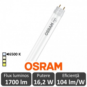 Tub LED Osram Ledvance LEDtube 1200mm 16.2W 865 230V Glass, alb-rece
