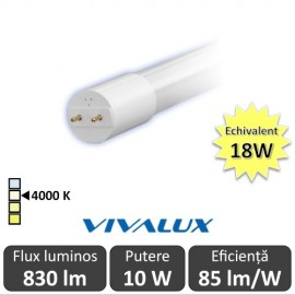 Tub LED Vivalux Royal LED 10W T8 600mm 4000K alb-neutru