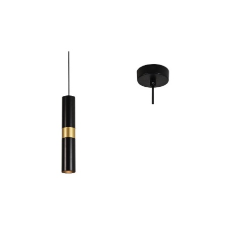 CORP ILUMINAT ACA LIGHTING HM851P6BK METAL, NEGRU, ALAMA, GU10