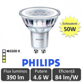 Bec LED Philips - CorePro LEDspot MV 5W GU10 865 36D alb-rece