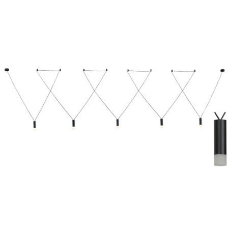 CORP SUSPENDAT ACA LIGHTING YL22P5BK ALUMIIU ACRIL NEGRU G9