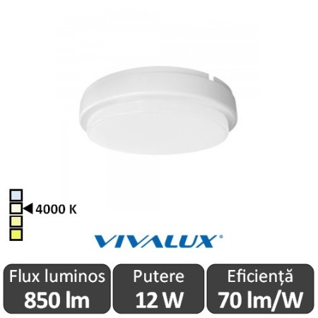 Vivalux ELLIS R Led 12W IP54 4000K Alb-Neutru