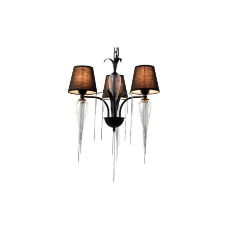 CORP SUSPENDAT ACA LIGHTING EG170303PBCH METAL NEGRU MAT TEXTIL NEGRU STICLA TRANSPARENTA NICHEL E14