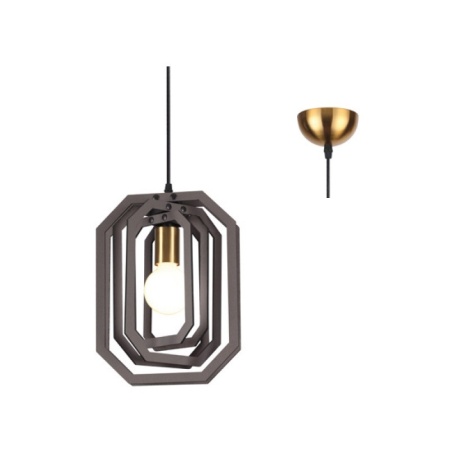 CORP SUSPENDAT ACA LIGHTING ZM391P24WDL MDF PIELE MARO INCHIS E27