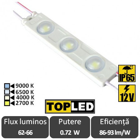 Módulo 3 Led 12V IP65 SMD5050