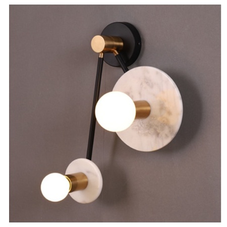 APLICA ACA LIGHTING OD742W74WM METAL MARMURA ALB E27