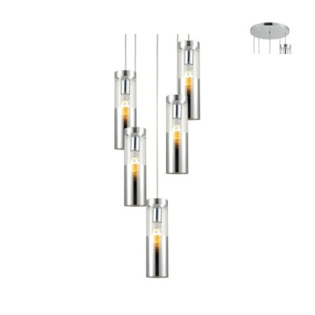 CORP SUSPENDAT ACA LIGHTING V371975PCH STICLA METAL CROM E27