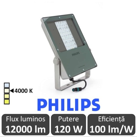 Philips-Proiector LED BVP130 120W asimetric,alb-neutru