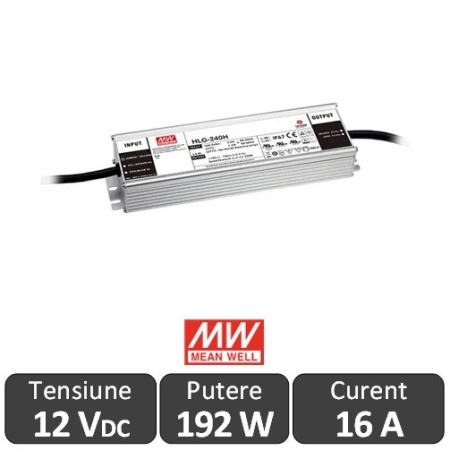 Sursa alimentare LED 192W 12V 16A IP67