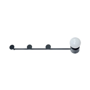 Aplica si cuier de perete ZM711W66BK 1xE27