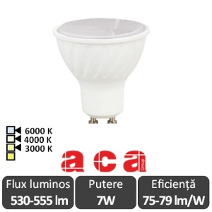 Bec Aca Lighting LED SPOT GU10 7W