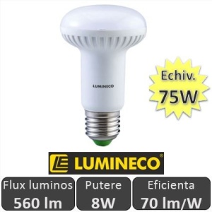 Bec LED NEXT R63 8W 560lm E27 230V alb-cald