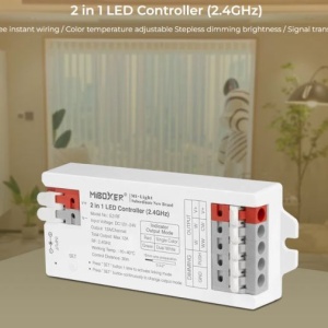 Controler MiBoxer 2 în 1 monocolor/CCT RF, 12A, 12-24V