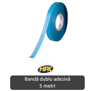 HPX- Bandă dublu adezivă profil led aluminiu - rola 5 metri