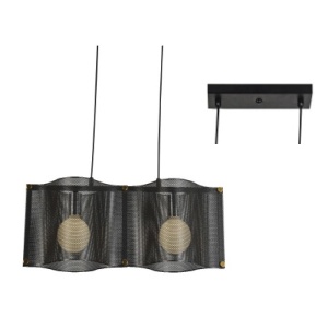 Lampa suspendata HM842P57BK 2xE27