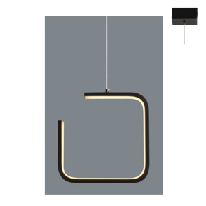 Lampa suspendata V27LEDP22BK 8W