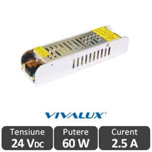Sursa alimentare VIVALUX LED 60W 24V IP20