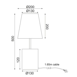 CORP ILUMINAT ACA LIGHTING TF8721TCB METAL NEGRU TEXTIL ALB BETON E14
