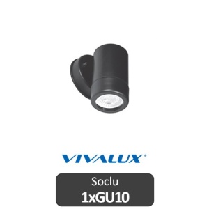 Vivalux NAVARA 1xGU10 Negru IP44