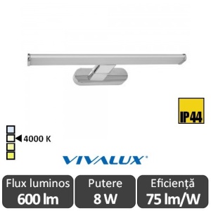 Vivalux ARBA LED 8W IP44 alb-neutru