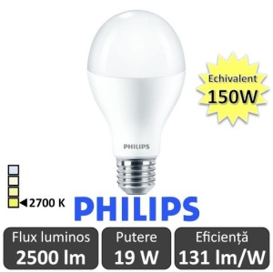 Bec LED Philips - CorePro LED bulb 19-150W E27 230V A67 alb-cald