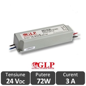 Sursa alimentare GLP LED 72W 24V IP67