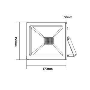 Aca Lighting - Proiector LED de Exterior 50W IP66 3000/4000 sau 6000K Alb sau Negru