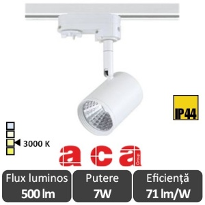ACA Reflector interior sina Zuno monofazată 7W 3000K Alb/Negru/Gri