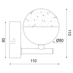 CORP ILUMINAT ACA LIGHTING MC3001LEDB CROM ACRIL LED
