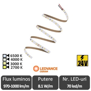 Bandă LED flexibilă - OSRAM Ledvance Performance PSM-1000 rolă 5m alb/alb-cald/neutru/rece