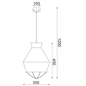 CORP SUSPENDAT ACA LIGHTING V371961PR METAL NEGRU TEXTIL ROSU ALB E27