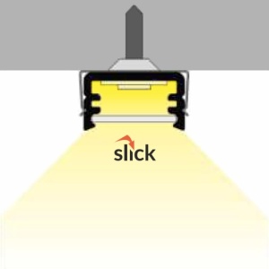 Profil LED aparent SLIM 8, alb, lungime 2m
