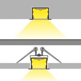Profil LED încastrat VARIO 30-07, alb, lungime 2m