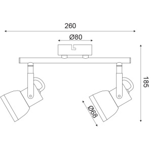 CORP ILUMINAT ACA LIGHTING MC167792R METAL RUGINIU GU10